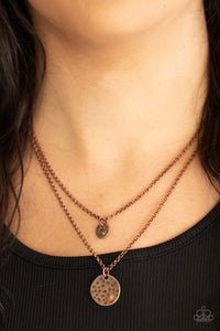 copper,rhinestones,short necklace,Modern Minimalist - Copper Necklace
