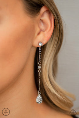 When It Reigns White Earrings Paparazzi Accessories
