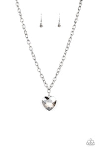 heart,Hearts,short necklace,silver,Flirtatiously Flashy Silver Necklace