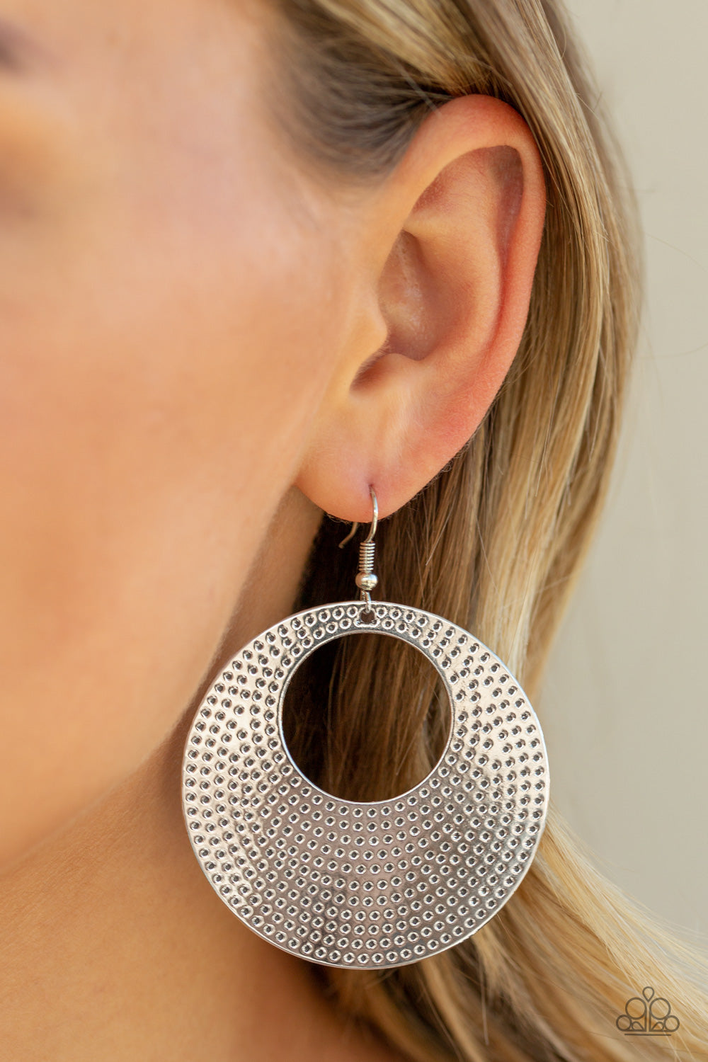 Dotted Delicacy Silver Earring Paparazzi Accessories