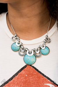 blue,Crackle stone,short necklace,Silver,turquoise,Simply Santa Fe Complete Trend Blend 02/20