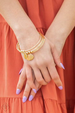 Reflective Radiance Gold Bangle Bracelet Paparazzi Accessories
