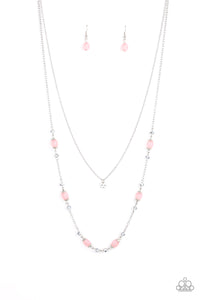 long necklace,pink,Irresistibly Iridescent Pink Necklace