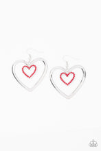 Load image into Gallery viewer, Heart Candy Couture Red Earring Paparazzi Accessories