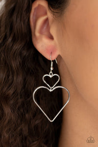 fishhook,silver,Heartbeat Harmony Silver Earring