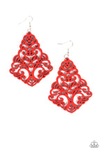Load image into Gallery viewer, Powers of Zen Red Wooden Earring Paparazzi Accessories