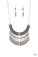 Load image into Gallery viewer, Fierce In Feathers Silver Necklace Paparazzi Accessories