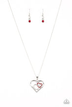 Load image into Gallery viewer, Cupid Charm Red Necklace Paparazzi Accessories