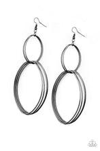 Load image into Gallery viewer, Getting Into Shape Black Gunmetal Earring Paparazzi Accessories