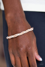 Load image into Gallery viewer, Glitzy Gleam Rose Gold Bracelet Paparazzi Accessories