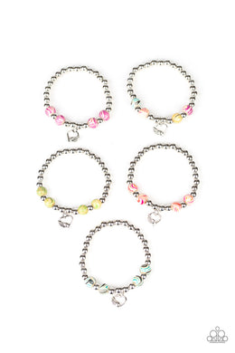 Heart Charm Marbled Bead Bracelets Paparazzi Accessories