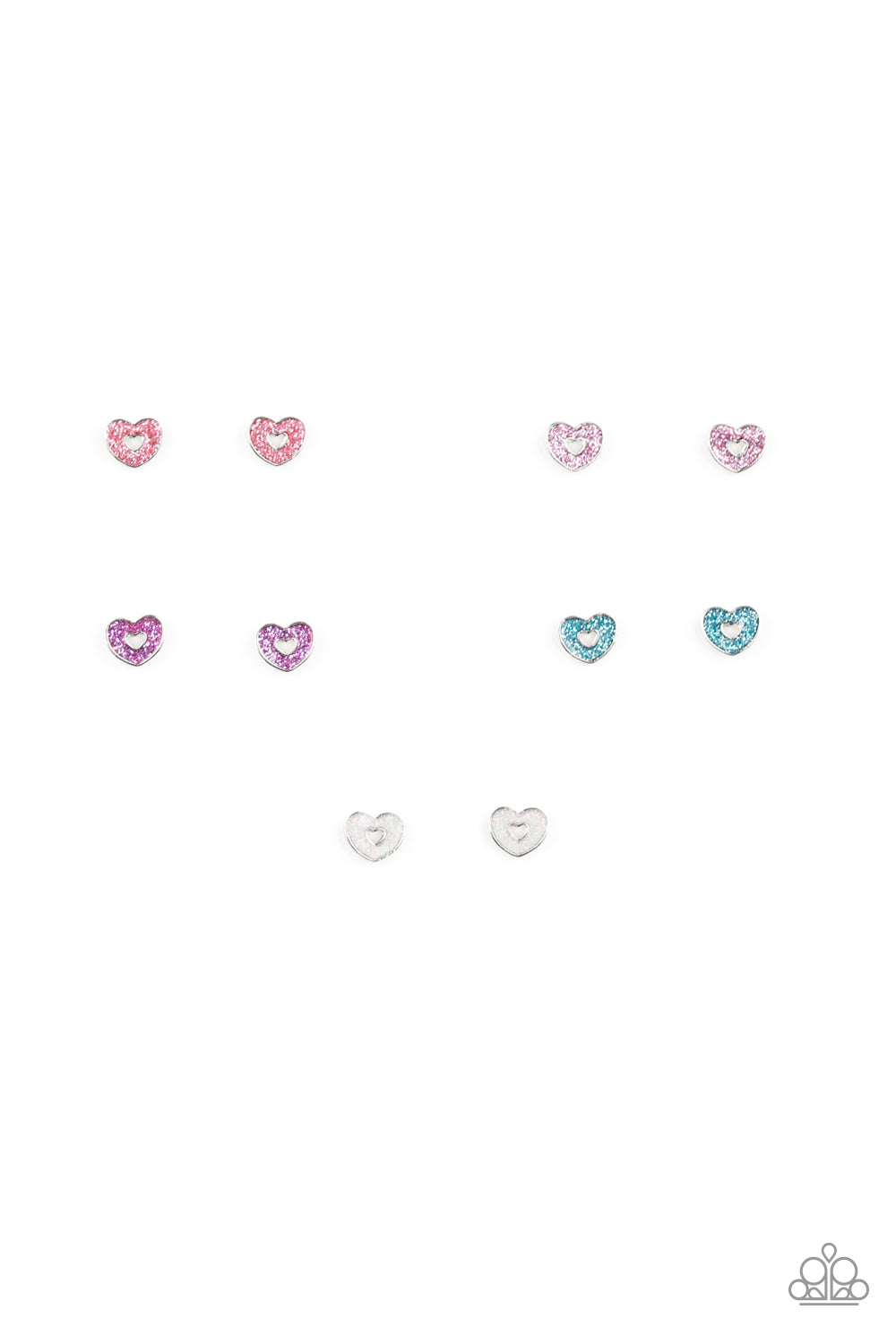 Glitter Heart Starlet Shimmer Earring Paparazzi Accessories