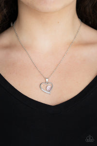 Hearts,pink,short necklace,Heart Full of Love Pink Necklace