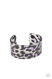 cheetah,cuff,purple,Top Cat Purple Acrylic Cuff Bracelet