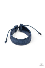 Load image into Gallery viewer, In A Flash Blue Pull-Tie Bracelet Paparazzi Accessories