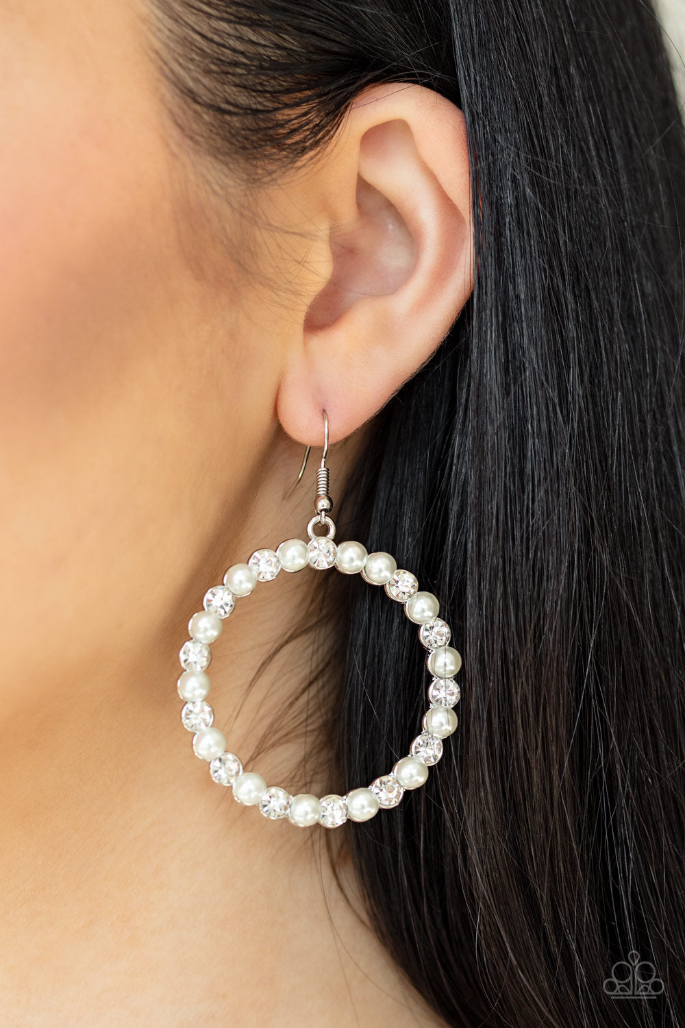 Pearl Palace White Earring Paparazzi Accessories