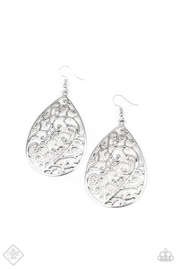 fishhook,silver,Grapevine Grandeur Silver Earring