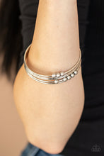 Load image into Gallery viewer, Stack Challenge Silver Bangle Bracelet Paparazzi Accessories