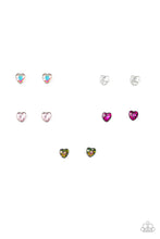 Load image into Gallery viewer, Rhinestone Heart Starlet Shimmer Earrings Paparazzi Accessories
