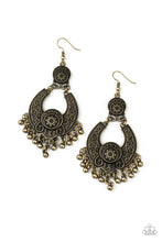 Load image into Gallery viewer, Sunny Chimes Brass Earrings Paparazzi Accessories