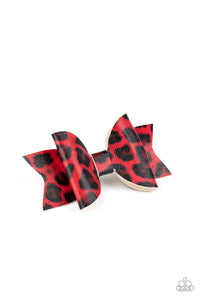 Alligator Clip,black,cheetah,red,Hooked On a FELINE - Red Hair Accessory