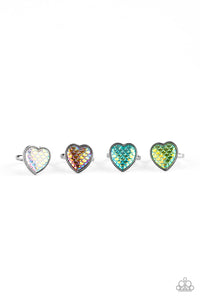 blue,green,multi,pink,starlet shimmer,Mermaid Heart Starlet Shimmer Ring
