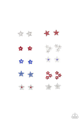 Patriotic Starlet Shimmer Earrings Paparazzi Accessories
