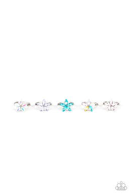 Rhinestone Flower Starlet Shimmer Rings Paparazzi Accessories