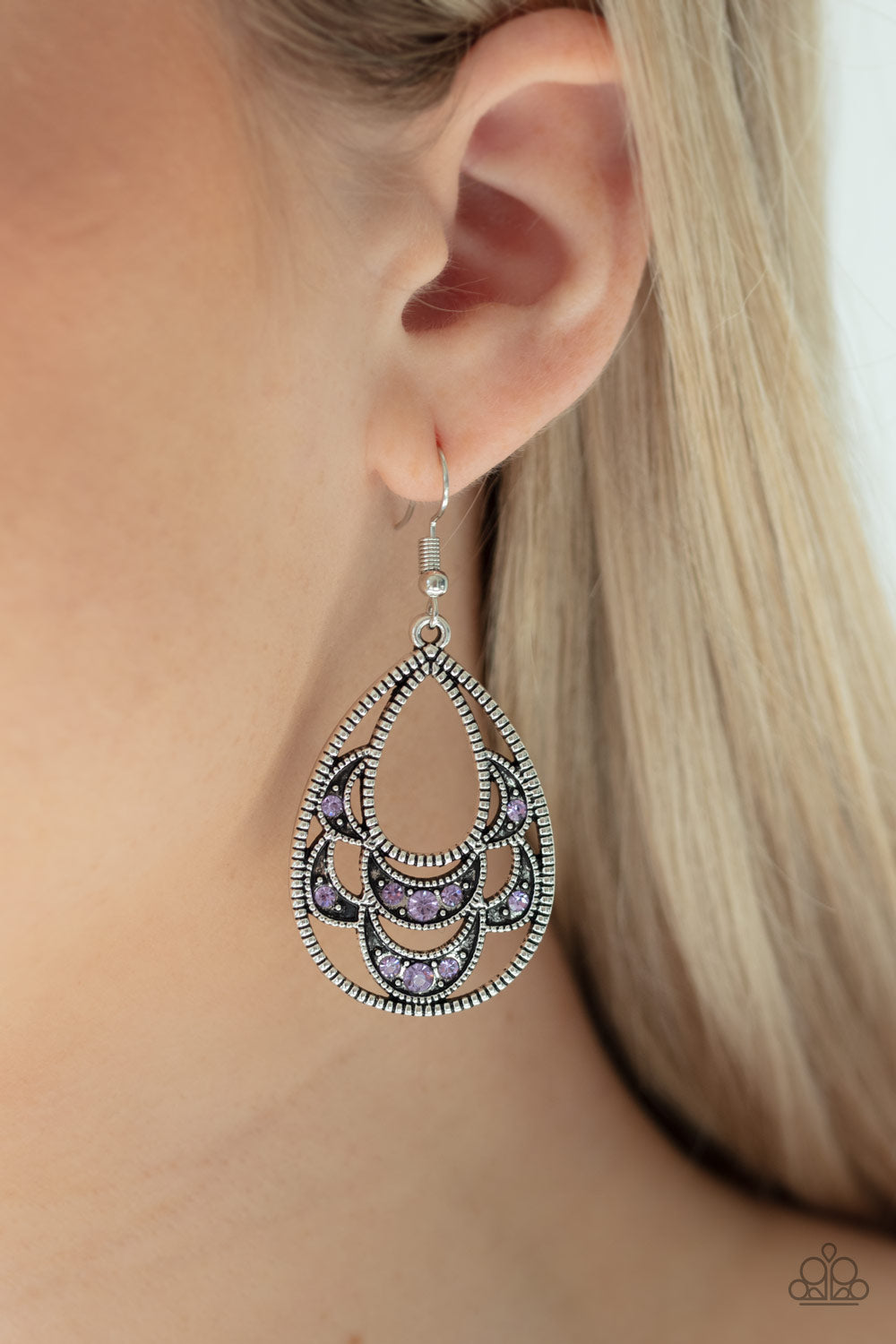 Malibu Macrame Purple Earring Paparazzi Accessories