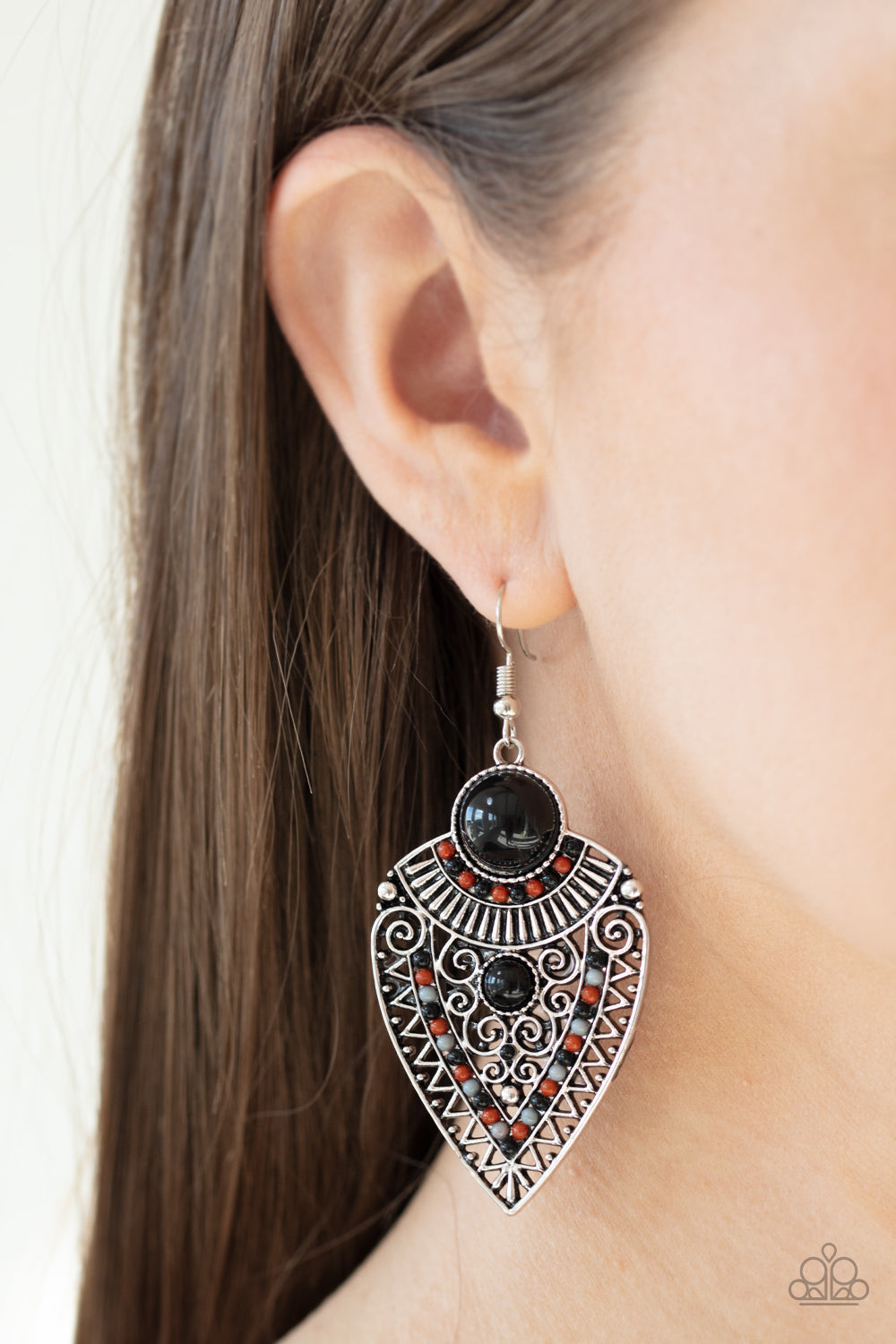 Tribal Territory Black Earrings Paparazzi Accessories