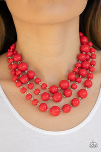 red,short necklace,Everyone Scatter Red Necklace