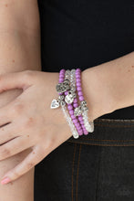 Load image into Gallery viewer, Colorfully Cupid Purple Bracelet Paparazzi Accessories