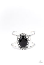 Load image into Gallery viewer, Vibrantly Vibrant Black Stone Cuff Bracelet Paparazzi Accessories