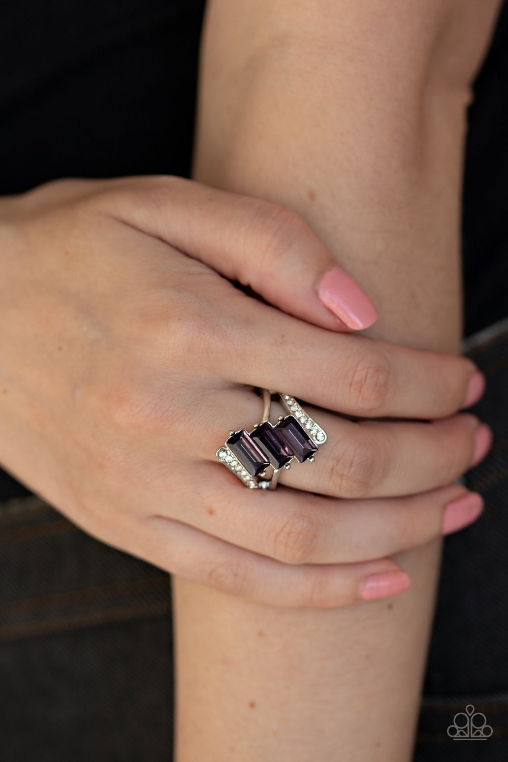 Triple Razzle Purple Ring Paparazzi Accessories