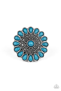blue,floral,Wide Back,Posy Paradise Blue Ring