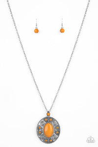 long necklace,orange,Sunset Sensation Orange Necklace