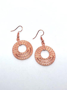 copper,fishhook,Open Plains Copper Earring