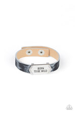 Load image into Gallery viewer, Born To Be Wild Silver Leather Bracelet Paparazzi Accessories