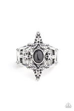 Load image into Gallery viewer, Fleur de Fancy - Black Ring Paparazzi Accessories