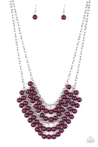 purple,short necklace,Bubbly Boardwalk Purple Necklace
