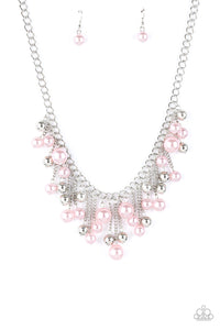 Pearls,pink,short necklace,City Celebrity - Pink Pearl Necklace