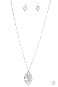 long necklace,silver,Just Be-LEAF - Silver