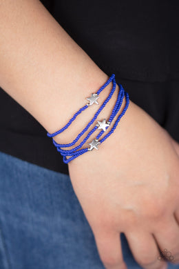 Pretty Patriotic - Blue Bracelet Paparazzi Accessories