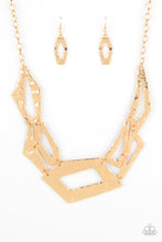 Load image into Gallery viewer, Break The Mold Gold Necklace Paparazzi Accessories