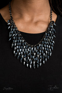 2020 Zi,blue,gunmetal,The Heather Zi Collection Necklace