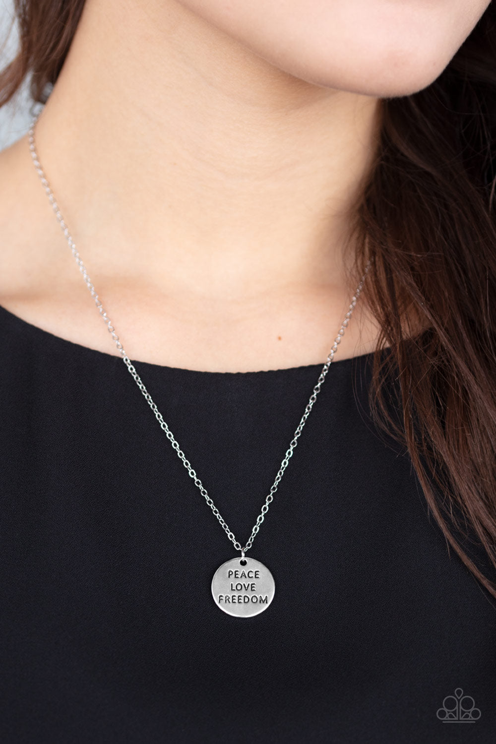 Freedom Isn't Free Silver Necklace Paparazzi Accessories