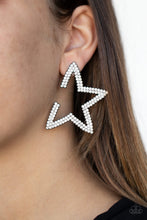 Load image into Gallery viewer, Star Player - Black Gunmetal Rhinestone Earrings Paparazzi Accessories