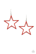 Load image into Gallery viewer, Count Your Stars Red Earrings Paparazzi Accessories