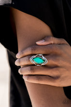 Load image into Gallery viewer, Leading Luster Green Ring Paparazzi Accessories