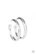 Load image into Gallery viewer, Check Out These Curves Silver Hoop Earrings Paparazzi Accessories